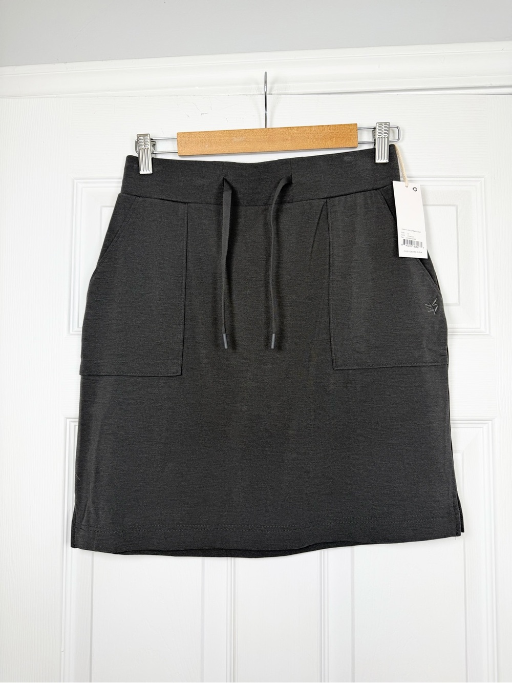 NWT! Cozy Earth Size S • Brushed Bamboo Ultra Soft Skirt Charcoal Gray.